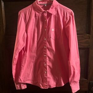 Cinch Women's Bright Pink Button-Down Shirt, Size M